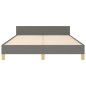 vidaXL Bettgestell mit Kopfteil Dunkelgrau 140x200 cm Stoff vidaXL Bettgestell mit Kopfteil Dunkelgrau 140x200 cm Stoff
