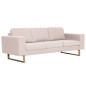 vidaXL 3-Sitzer-Sofa Stoff Cremeweiß vidaXL 3-Sitzer-Sofa Stoff Cremeweiß