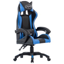 vidaXL Gaming-Stuhl Blau Kunstleder