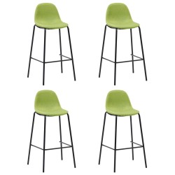vidaXL Barhocker 4 Stk. Grün Stoff