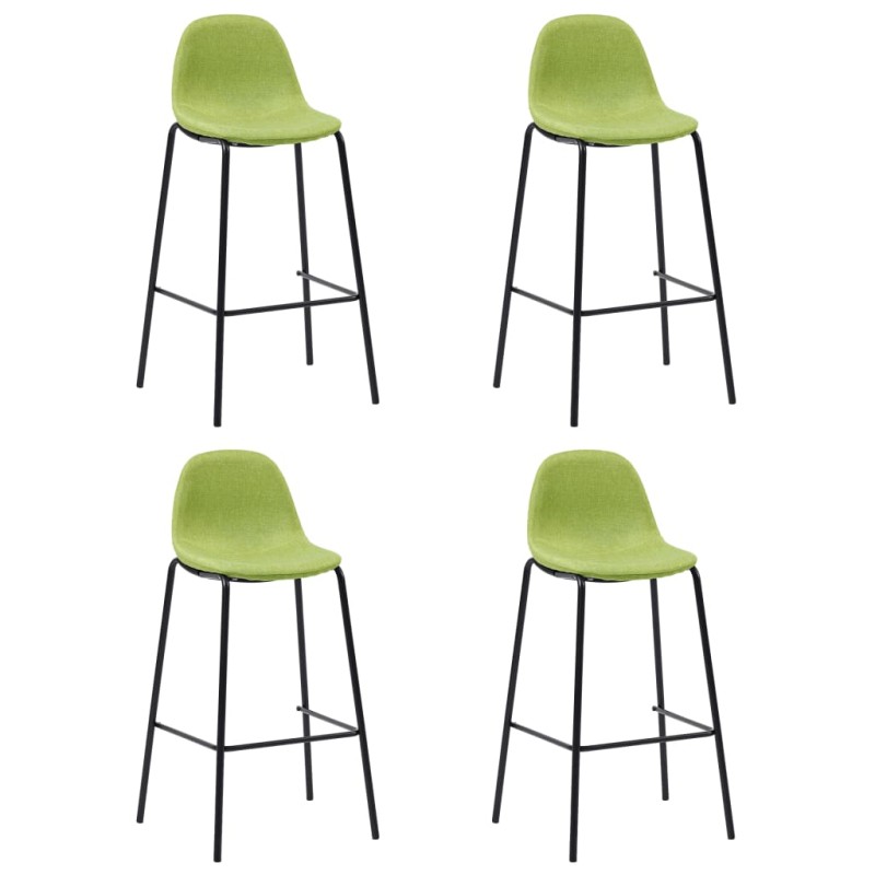 vidaXL Barhocker 4 Stk. Grün Stoff vidaXL Barhocker 4 Stk. Grün Stoff