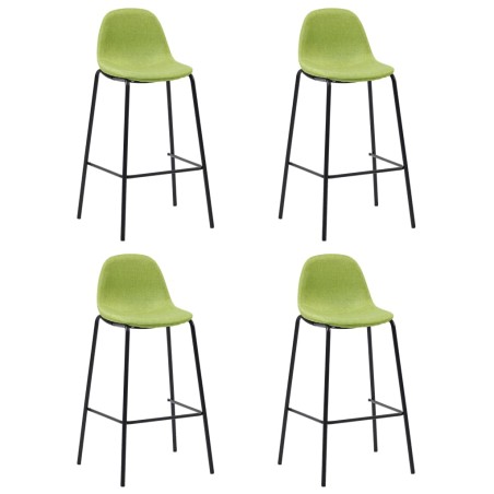 vidaXL Barhocker 4 Stk. Grün Stoff