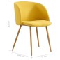 vidaXL Esszimmerstühle 2 Stk. Gelb Stoff vidaXL Esszimmerstühle 2 Stk. Gelb Stoff
