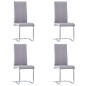 vidaXL Freischwinger 4 Stk. Hellgrau Stoff vidaXL Freischwinger 4 Stk. Hellgrau Stoff