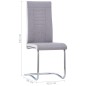 vidaXL Freischwinger 4 Stk. Hellgrau Stoff vidaXL Freischwinger 4 Stk. Hellgrau Stoff