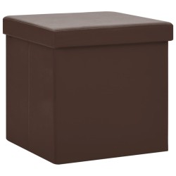 vidaXL Hocker mit Stauraum Braun PVC