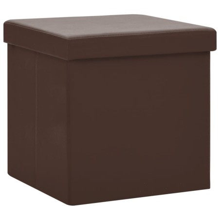 vidaXL Hocker mit Stauraum Braun PVC