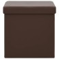 vidaXL Hocker mit Stauraum Braun PVC vidaXL Hocker mit Stauraum Braun PVC