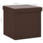 vidaXL Hocker mit Stauraum Braun PVC vidaXL Hocker mit Stauraum Braun PVC