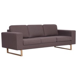 vidaXL 3-Sitzer-Sofa Stoff Taupe