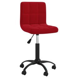 vidaXL Bürostuhl Drehbar Weinrot Samt