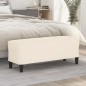 vidaXL Sitzbank Creme 100x35x41 cm Samt vidaXL Sitzbank Creme 100x35x41 cm Samt