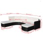 vidaXL 4-tlg. Garten-Lounge-Set mit Auflagen Poly Rattan Schwarz vidaXL 4-tlg. Garten-Lounge-Set mit Auflagen Poly Rattan Schwarz