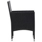 vidaXL 4-tlg. Garten-Lounge-Set mit Auflagen Poly Rattan Schwarz vidaXL 4-tlg. Garten-Lounge-Set mit Auflagen Poly Rattan Schwarz