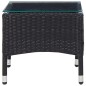 vidaXL 4-tlg. Garten-Lounge-Set mit Auflagen Poly Rattan Schwarz vidaXL 4-tlg. Garten-Lounge-Set mit Auflagen Poly Rattan Schwarz