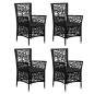 vidaXL 5-tlg. Garten-Essgruppe Poly Rattan Schwarz vidaXL 5-tlg. Garten-Essgruppe Poly Rattan Schwarz