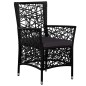 vidaXL 5-tlg. Garten-Essgruppe Poly Rattan Schwarz vidaXL 5-tlg. Garten-Essgruppe Poly Rattan Schwarz