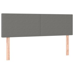 vidaXL Kopfteile 2 Stk. Dunkelgrau 72x5x78/88 cm Stoff