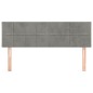 vidaXL Kopfteile 2 Stk. Hellgrau 72x5x78/88 cm Samt