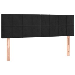 vidaXL Kopfteile 2 Stk. Schwarz 72x5x78/88 cm Samt