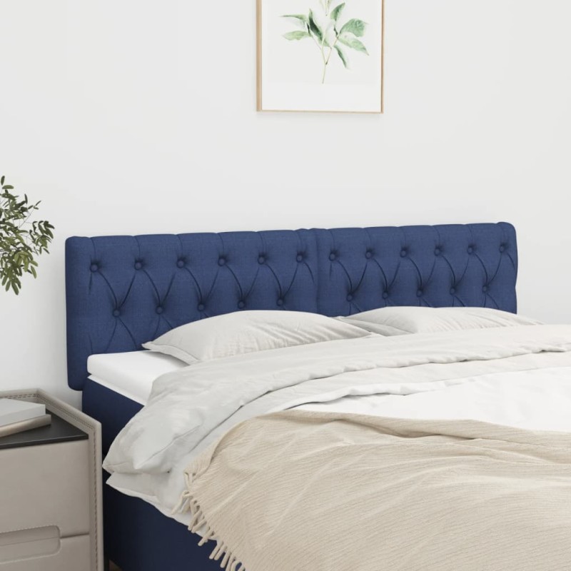 vidaXL Kopfteile 2 Stk. Blau 72x7x78/88 cm Stoff vidaXL Kopfteile 2 Stk. Blau 72x7x78/88 cm Stoff