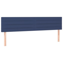 vidaXL Kopfteile 2 Stk. Blau 80x5x78/88 cm Stoff