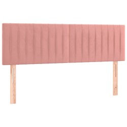 vidaXL Kopfteile 2 Stk. Rosa 72x5x78/88 cm Samt