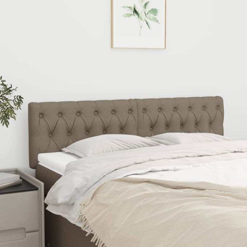 vidaXL Kopfteile 2 Stk. Taupe 72x7x78/88 cm Stoff vidaXL Kopfteile 2 Stk. Taupe 72x7x78/88 cm Stoff