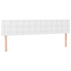 vidaXL Kopfteile 2 Stk. Weiß 90x5x78/88 cm Kunstleder