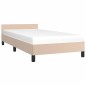 Bettgestell mit Kopfteil Cappuccino-Braun 80x200 cm Kunstleder Bettgestell mit Kopfteil Cappuccino-Braun 80x200 cm Kunstleder