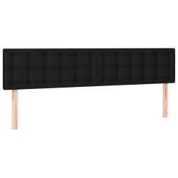 vidaXL Kopfteile 2 Stk. Schwarz 100x5x78/88 cm Stoff