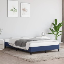 vidaXL Bettgestell Blau 120x200 cm Stoff