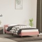 vidaXL Bettgestell mit Kopfteil Rosa 100x200 cm Samt vidaXL Bettgestell mit Kopfteil Rosa 100x200 cm Samt