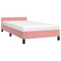vidaXL Bettgestell mit Kopfteil Rosa 100x200 cm Samt vidaXL Bettgestell mit Kopfteil Rosa 100x200 cm Samt