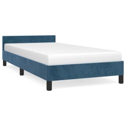 vidaXL Bettgestell mit Kopfteil Dunkelblau 80x200 cm Samt