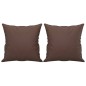vidaXL Zierkissen 2 Stk. Braun 40x40 cm Kunstleder vidaXL Zierkissen 2 Stk. Braun 40x40 cm Kunstleder
