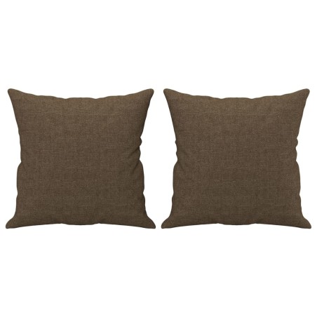 vidaXL Zierkissen 2 Stk. Braun 40x40 cm Stoff