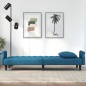 vidaXL Schlafsofa mit Armlehnen Blau Samt vidaXL Schlafsofa mit Armlehnen Blau Samt