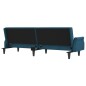 vidaXL Schlafsofa mit Armlehnen Blau Samt vidaXL Schlafsofa mit Armlehnen Blau Samt
