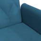 vidaXL Schlafsofa mit Armlehnen Blau Samt vidaXL Schlafsofa mit Armlehnen Blau Samt