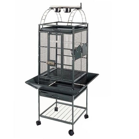 Strong Papageienkäfig Villa Helios Silverstone Grau 46 x 46 x 149 cm 93016  