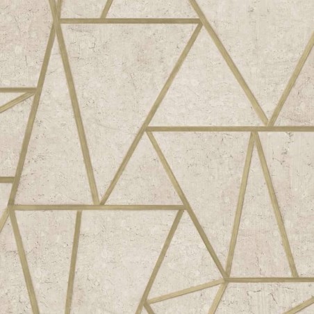 DUTCH WALLCOVERINGS Tapete Dreieck Beige und Gold