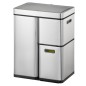 EKO Sensor-Mülleimer Mirage Plus 1x30 L + 2x15 L Mattsilber