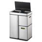 EKO Sensor-Mülleimer Mirage Plus 1x30 L + 2x15 L Mattsilber