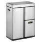 EKO Sensor-Mülleimer Mirage Plus 1x30 L + 2x15 L Mattsilber