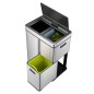 EKO Sensor-Mülleimer Mirage Plus 1x30 L + 2x15 L Mattsilber