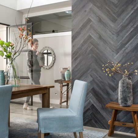 WallArt Dielen Holzoptik Barnwood-Eiche Aschgrau