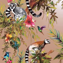 DUTCH WALLCOVERINGS Tapete Lemur Roségold