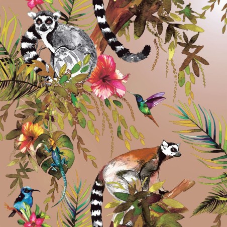 DUTCH WALLCOVERINGS Tapete Lemur Roségold