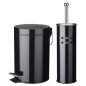 Excellent Houseware 2-tlg. Badaccessoires-Set Edelstahl Schwarz Excellent Houseware 2-tlg. Badaccessoires-Set Edelstahl Schwarz